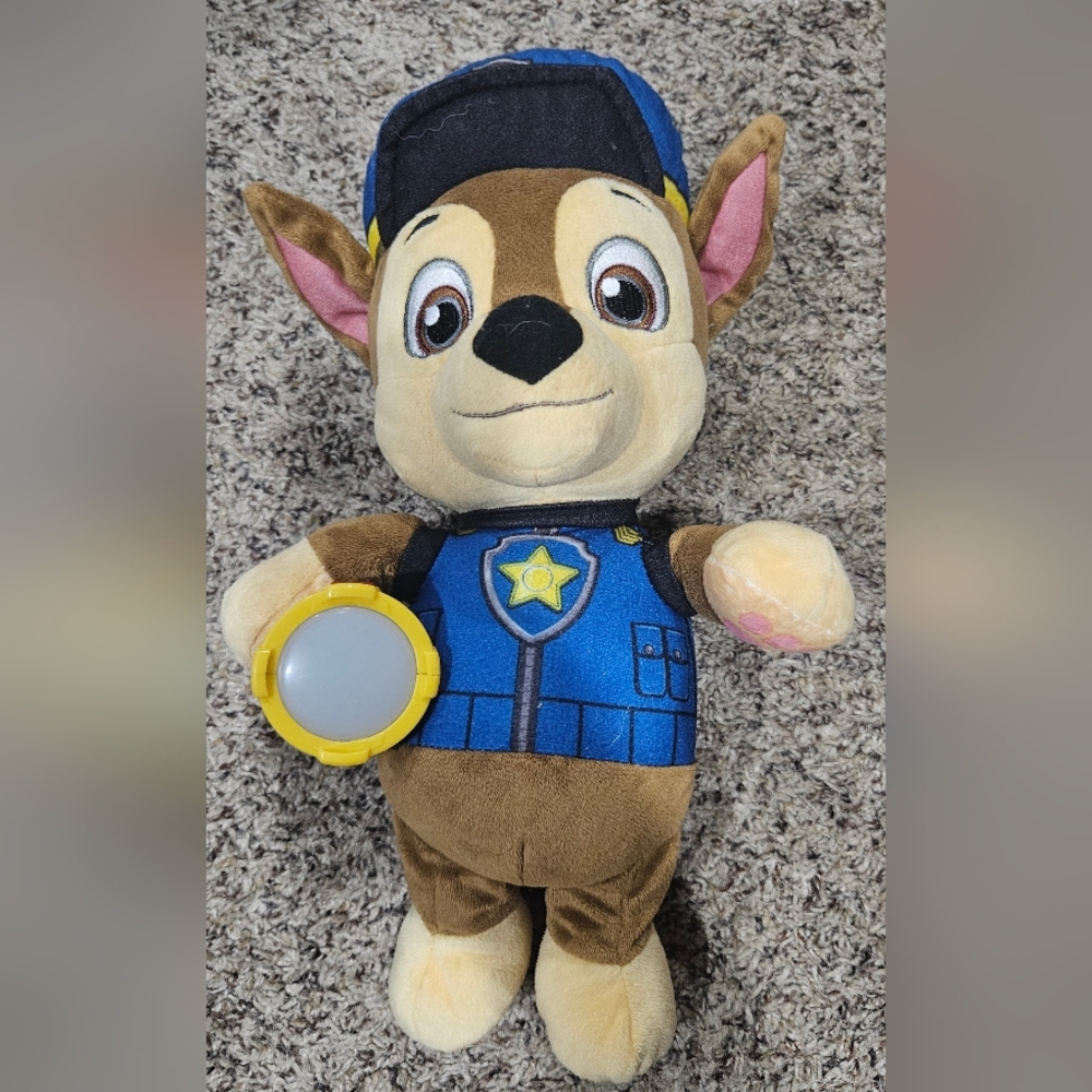 Plush Police Dog Toy with Blue Uniform
